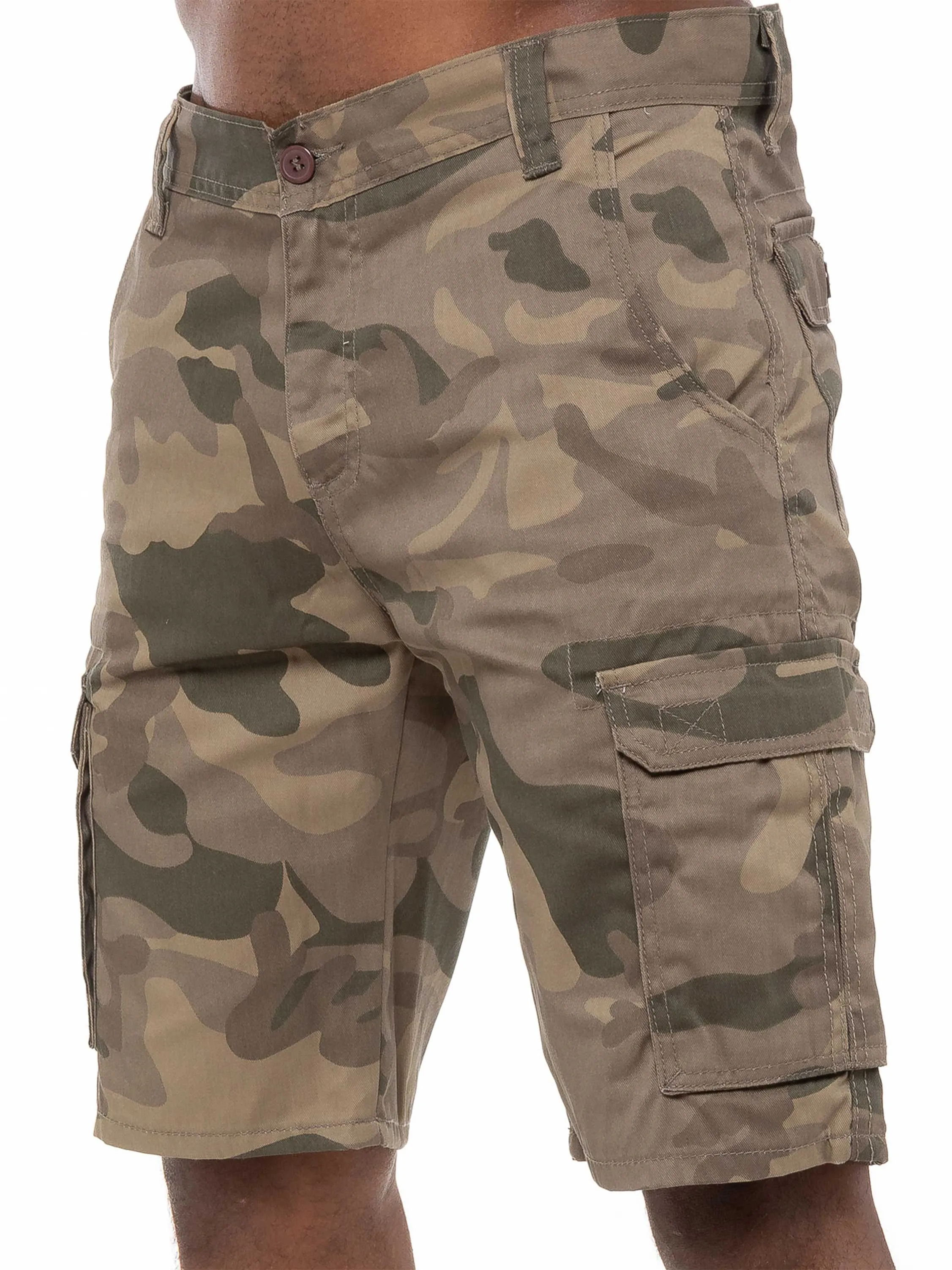 Kruze | Mens Cargo Camo Shorts