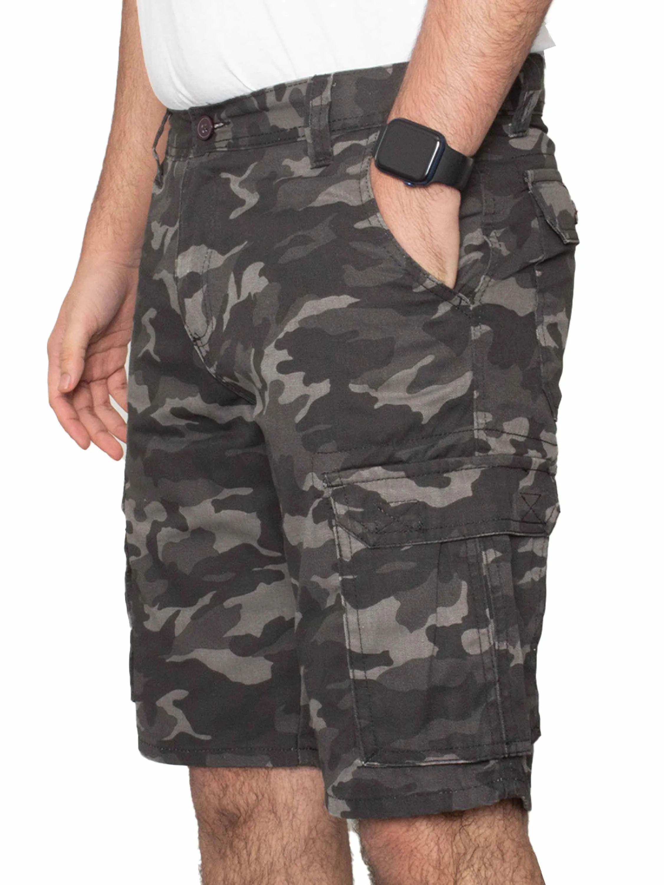 Kruze | Mens Cargo Camo Shorts