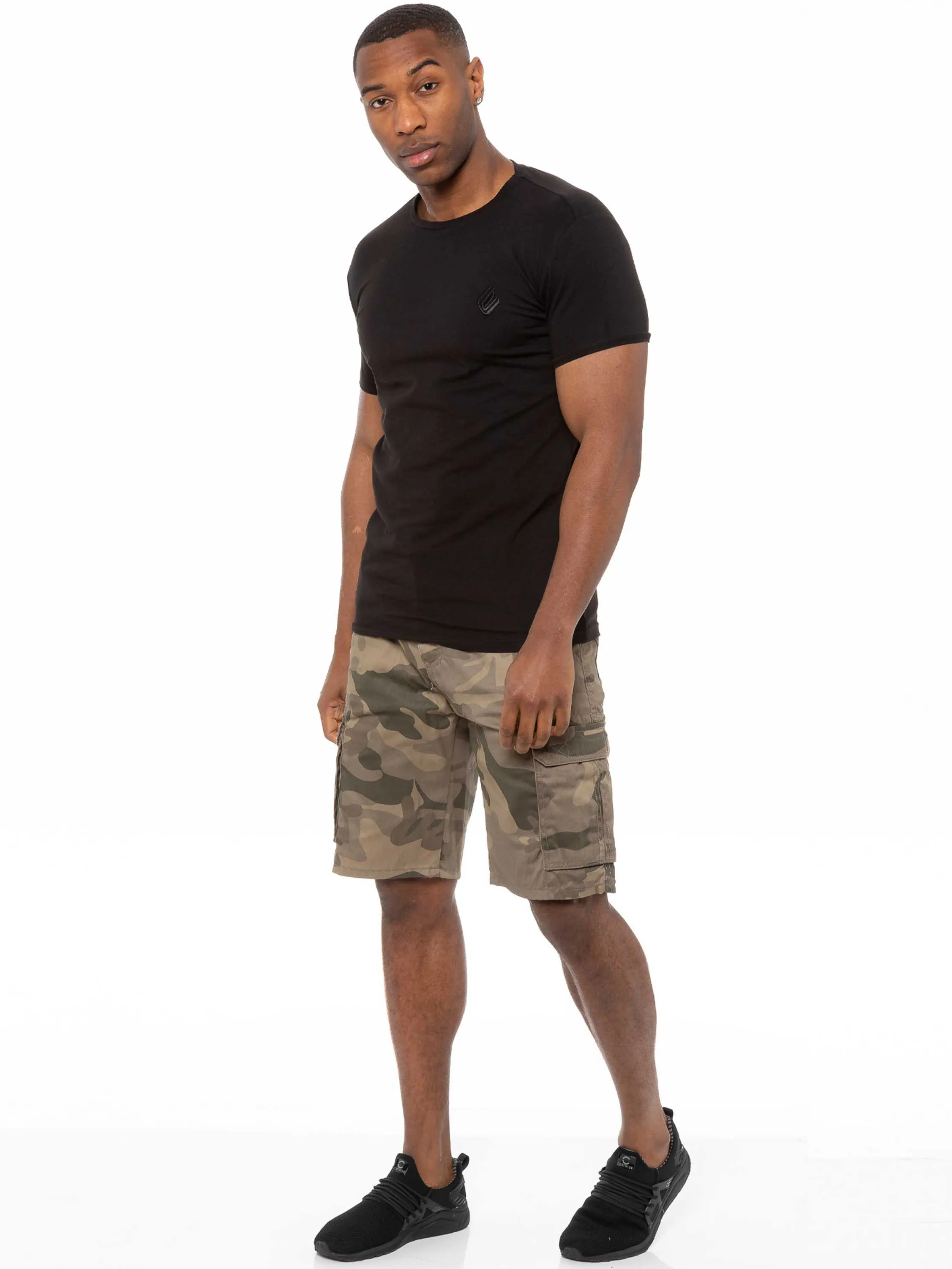 Kruze | Mens Cargo Camo Shorts