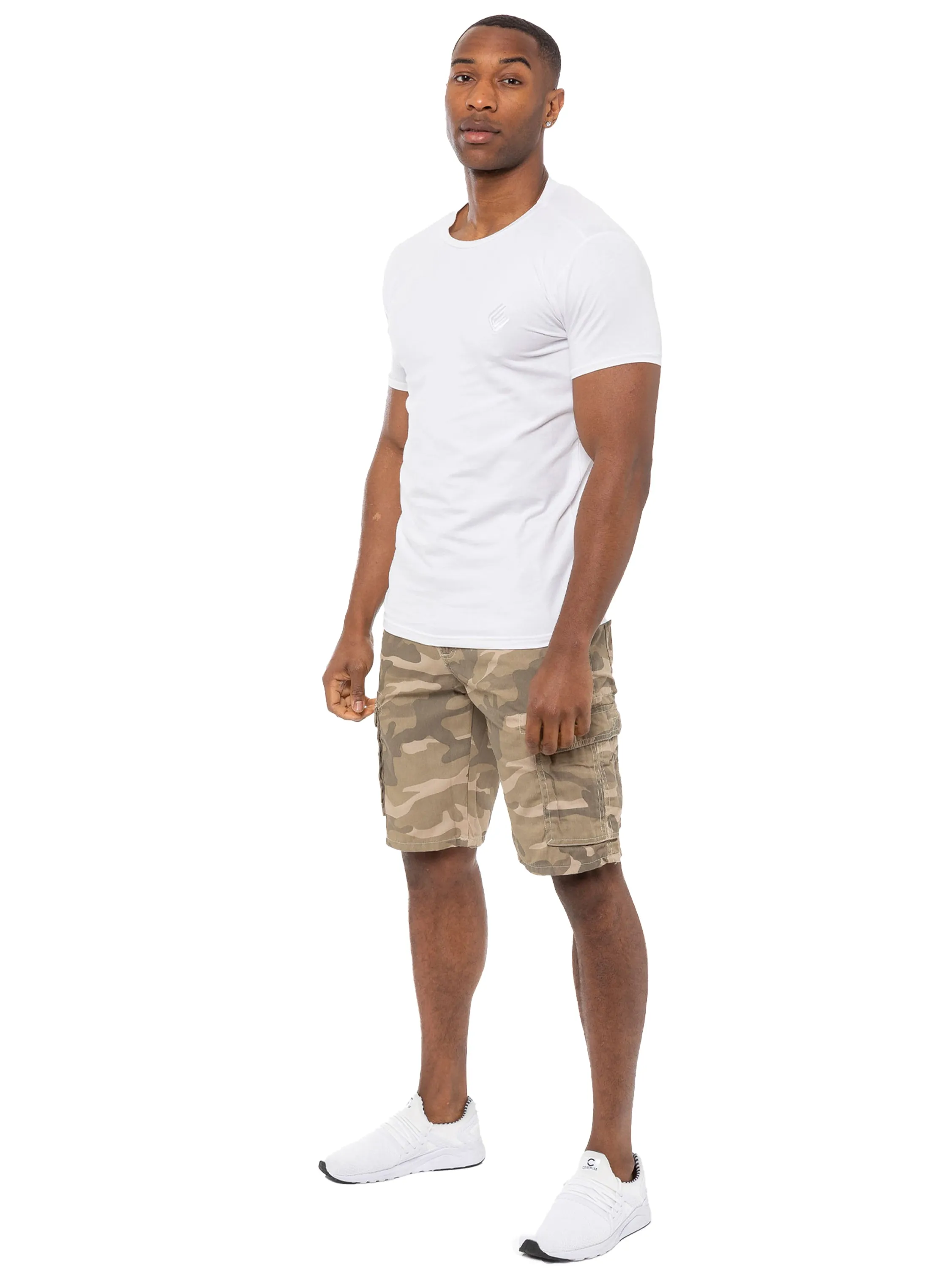 Kruze | Mens Cargo Camo Shorts