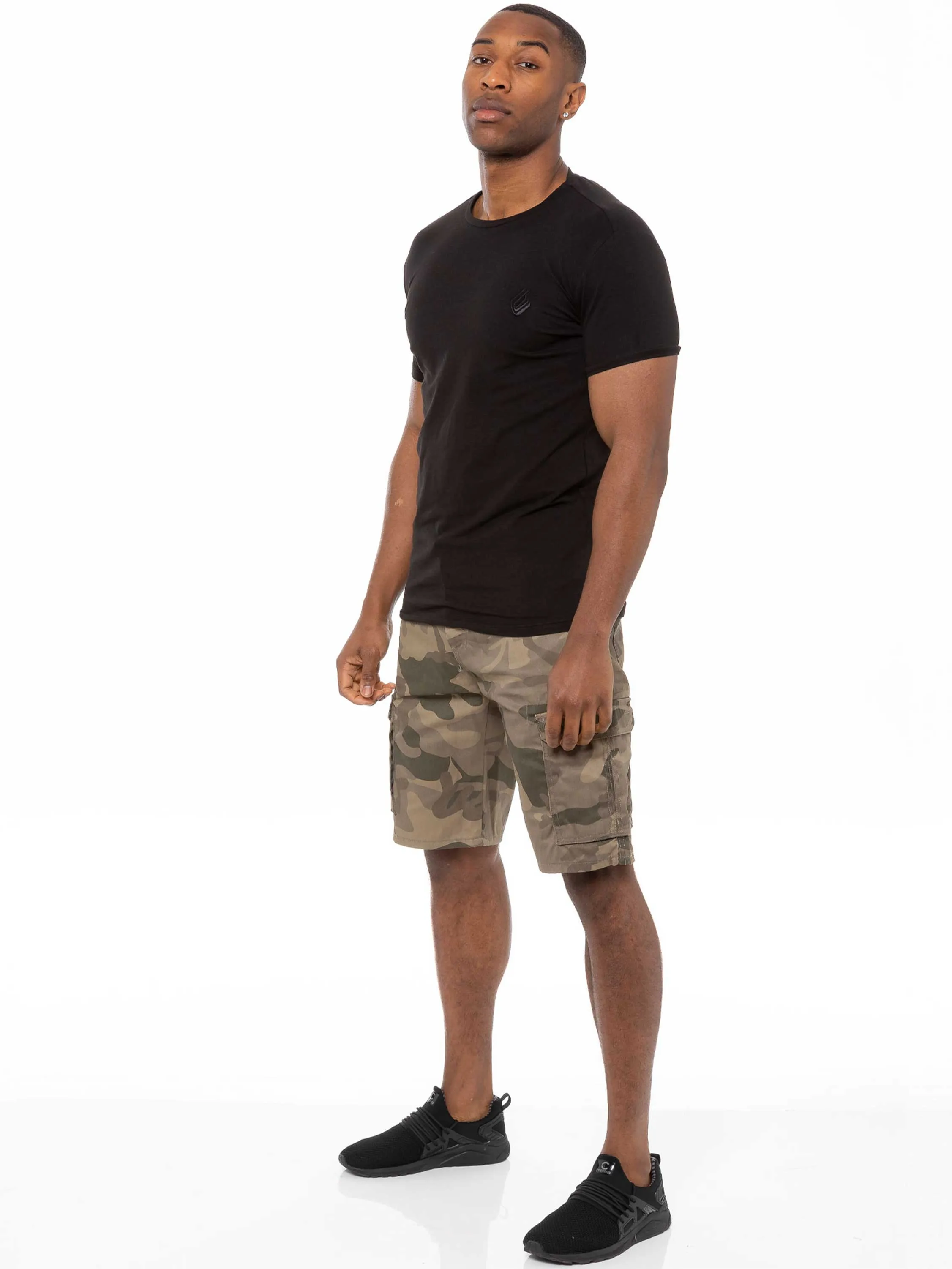 Kruze | Mens Cargo Camo Shorts