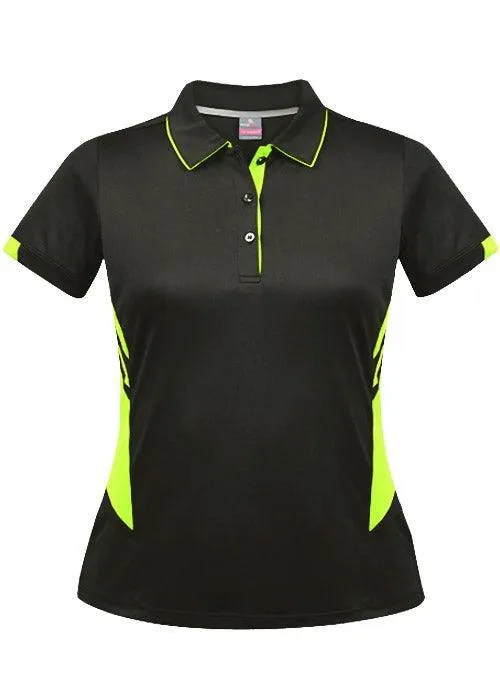 Ladies Tasman Polo Slate/Neon Yellow