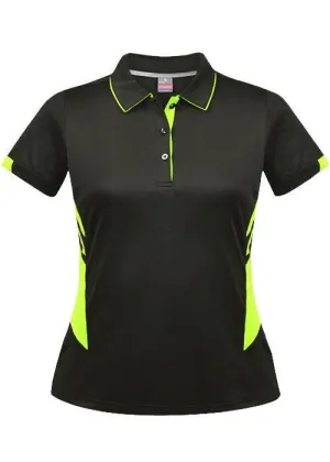 Ladies Tasman Polo Slate/Neon Yellow