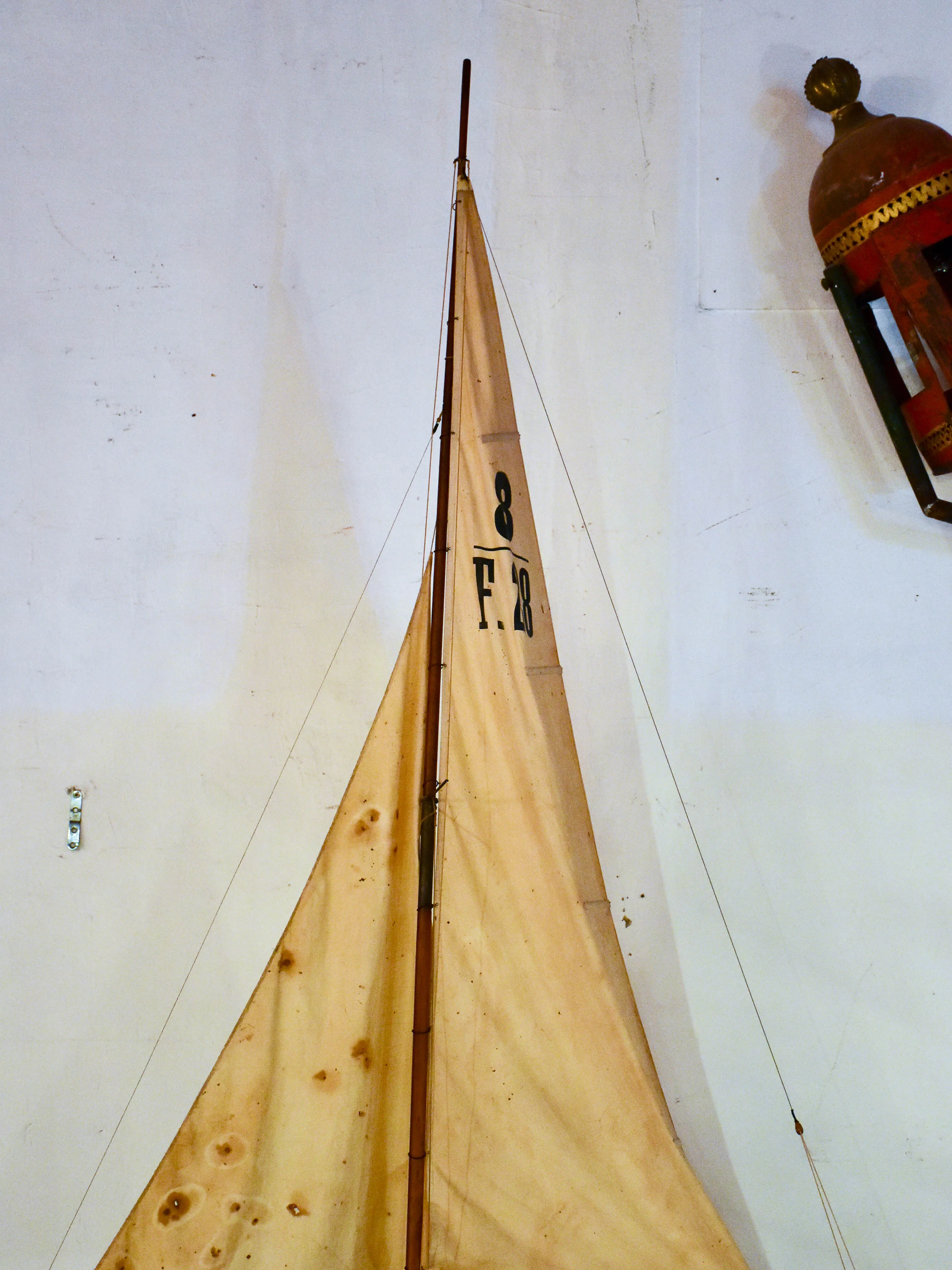 Late 18th century model boat - branded Quimper