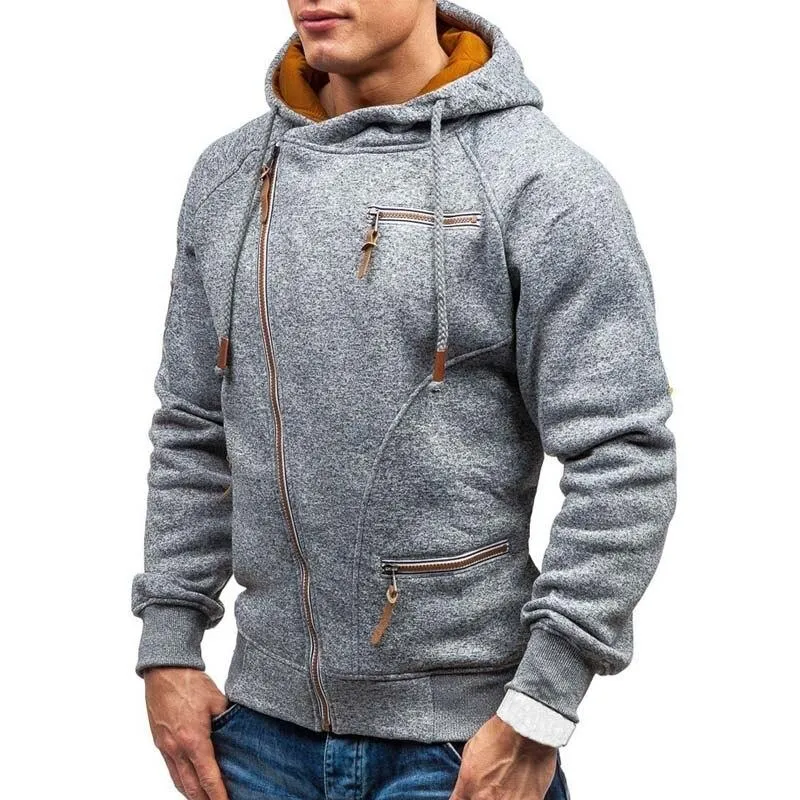 Men Slim Fit Long Sleeve Streetwear Sweater Hoodie