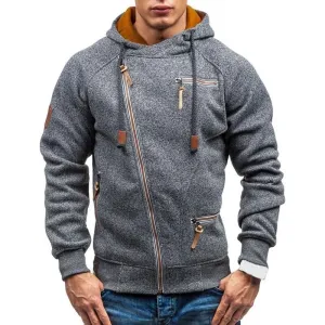 Men Slim Fit Long Sleeve Streetwear Sweater Hoodie