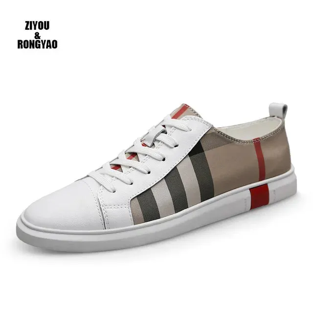 Men Sneakers Genuine Leather Luxury Brand Casual Designer Shoes