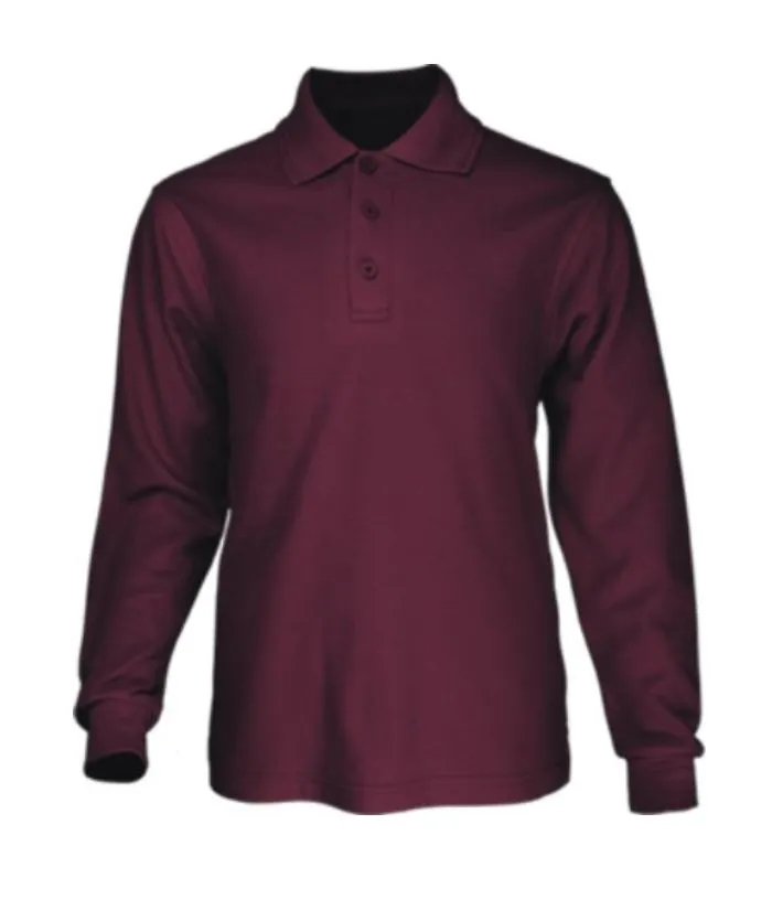 Mens Basic Long Sleeve Polo