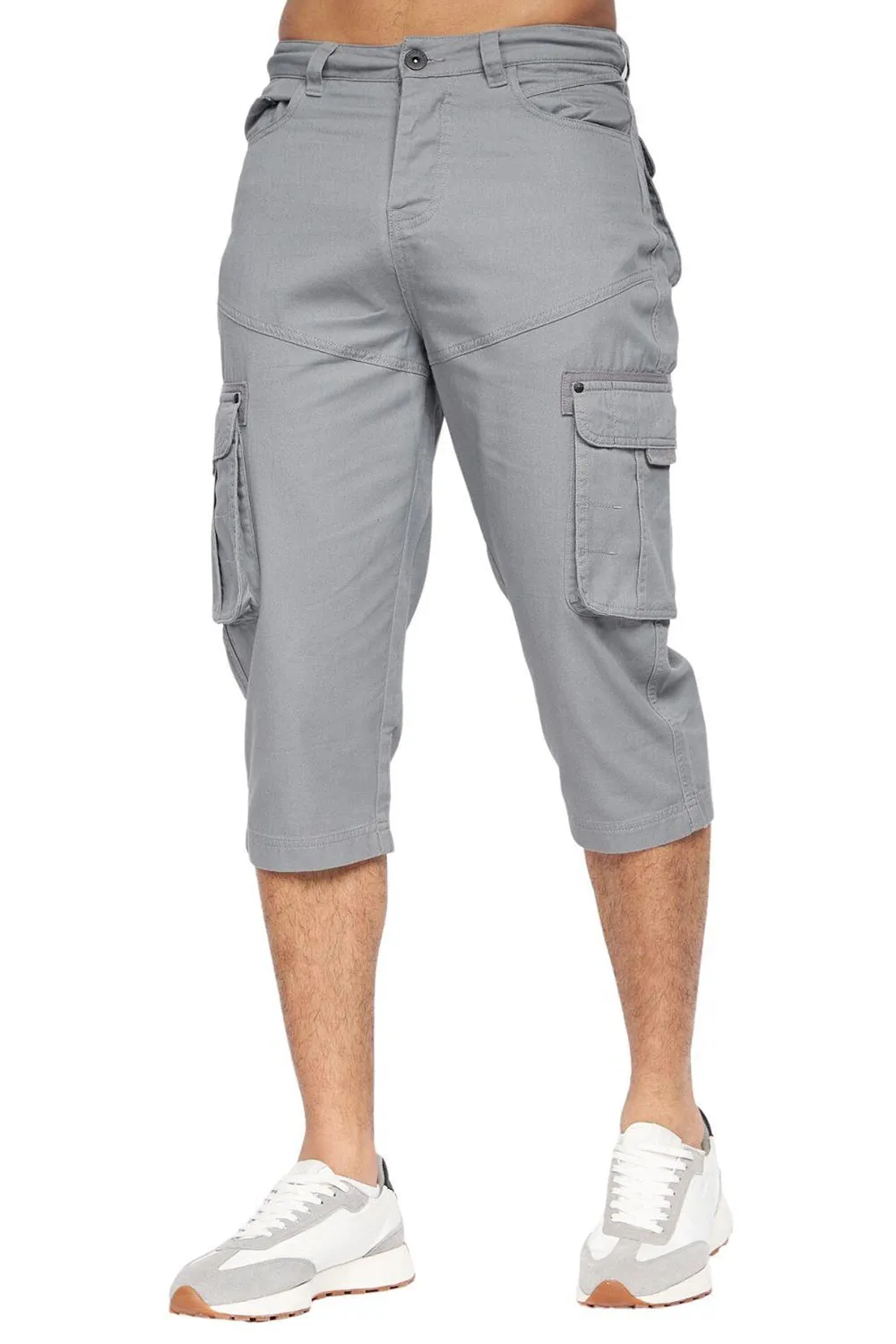 Mens Cargo Chino 3/4 Length Shorts