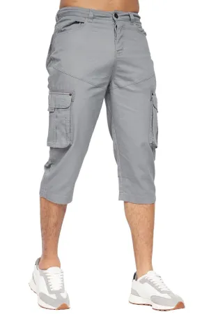 Mens Cargo Chino 3/4 Length Shorts