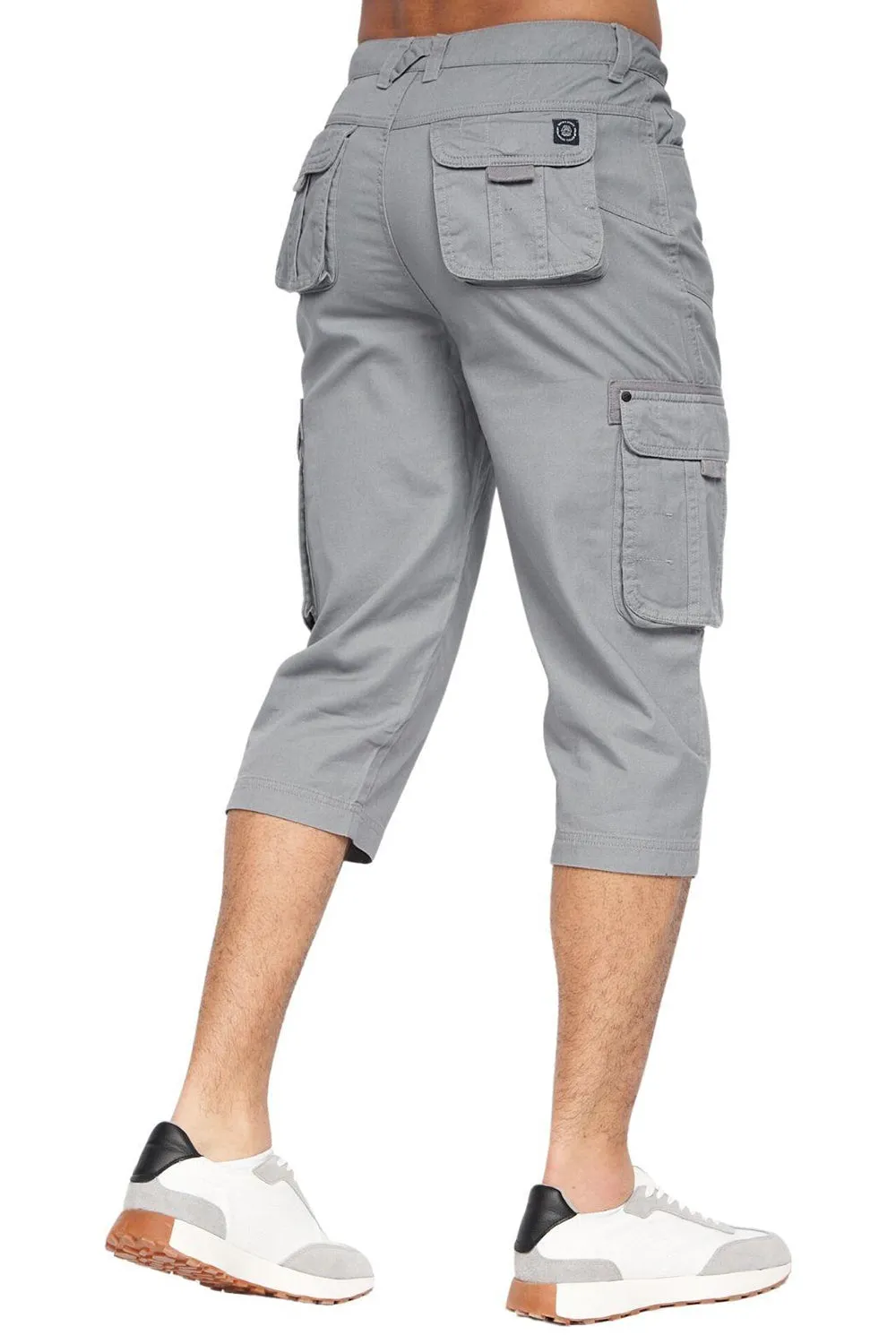 Mens Cargo Chino 3/4 Length Shorts