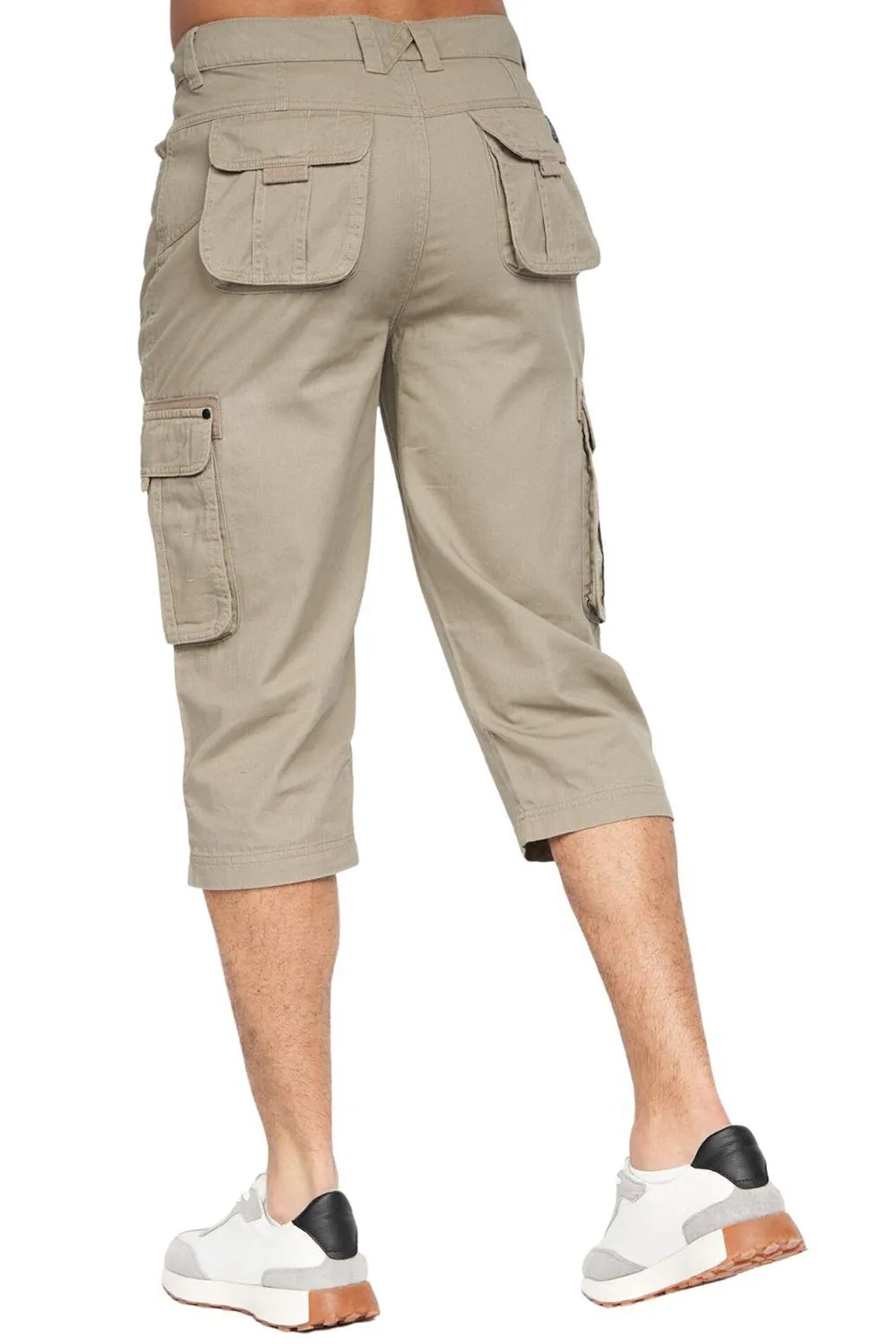 Mens Cargo Chino 3/4 Length Shorts