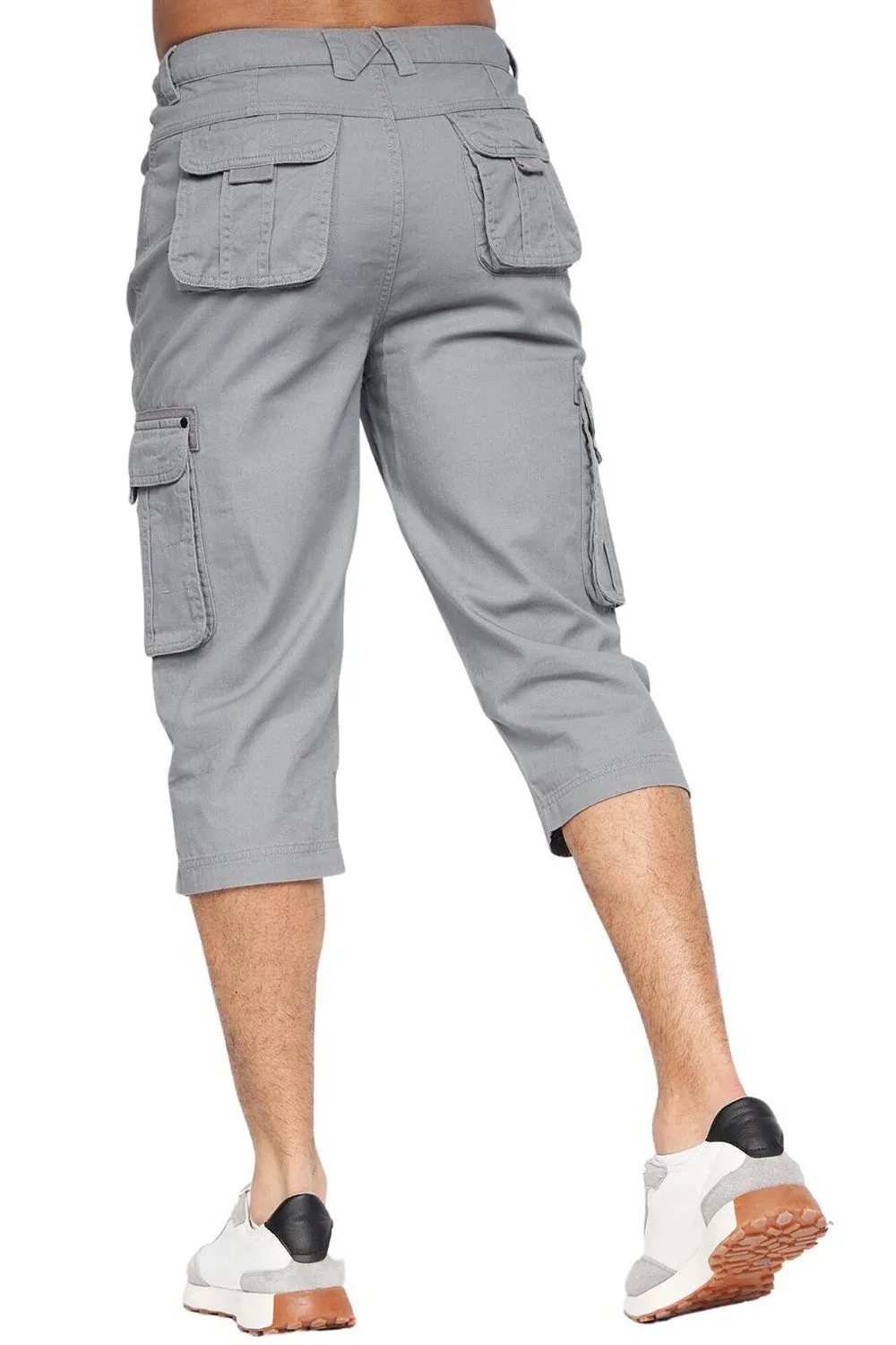 Mens Cargo Chino 3/4 Length Shorts