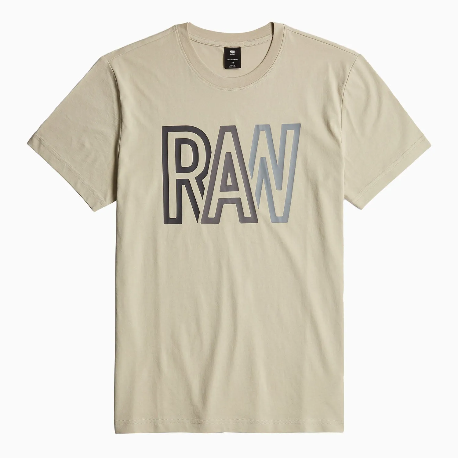 Men's Raw Logo Crew Neck T Shirt