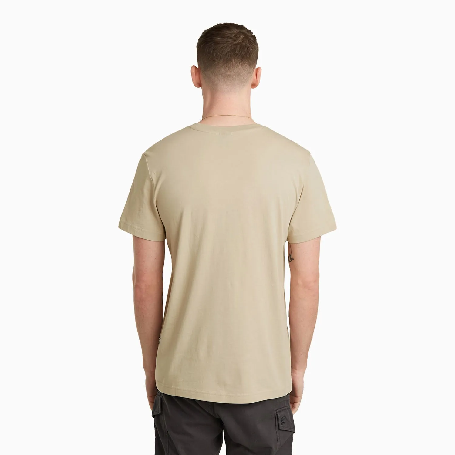 Men's Raw Logo Crew Neck T Shirt