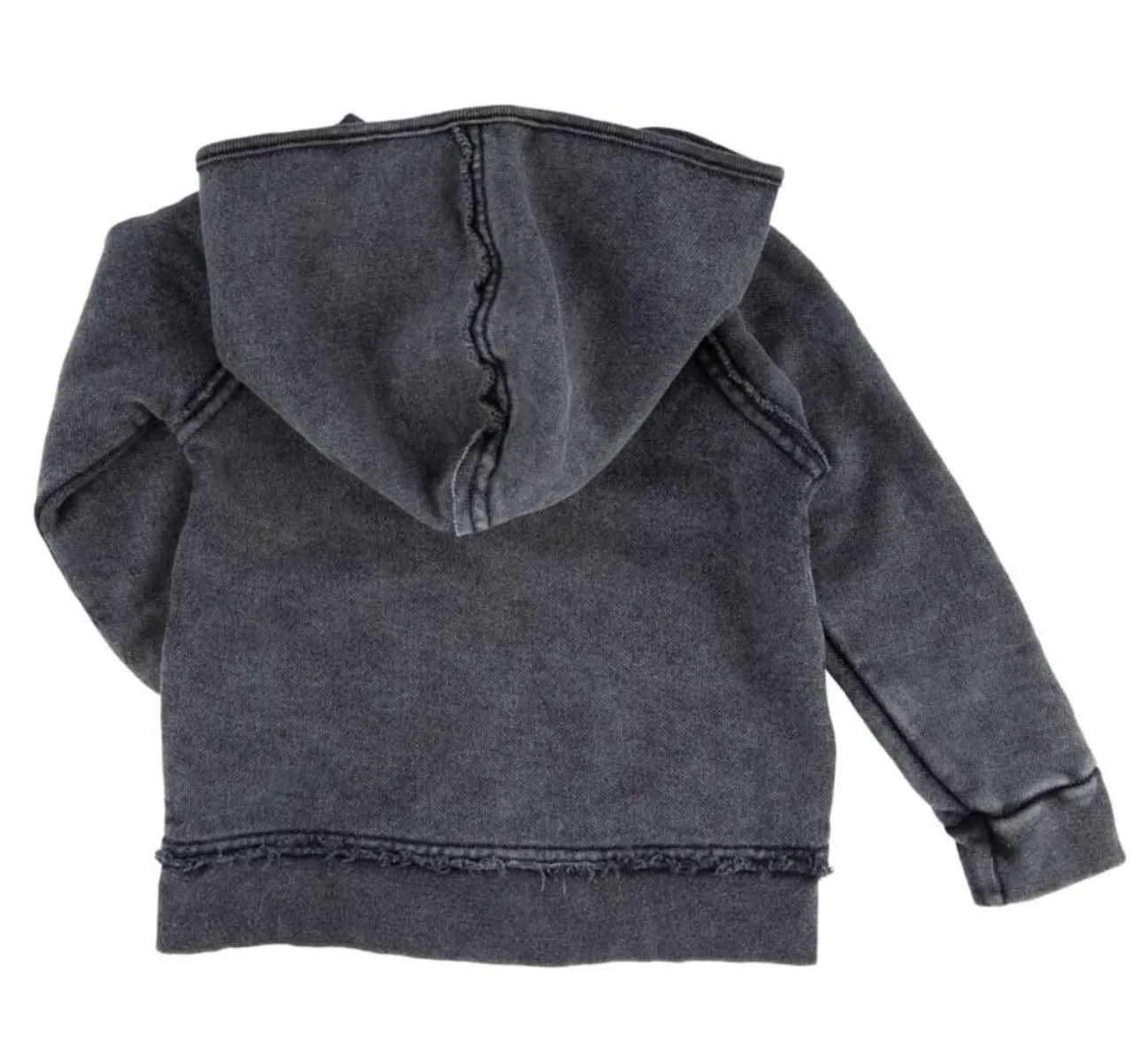 Miki Miette - Boys Indigo Zip Hoodie in Black Night