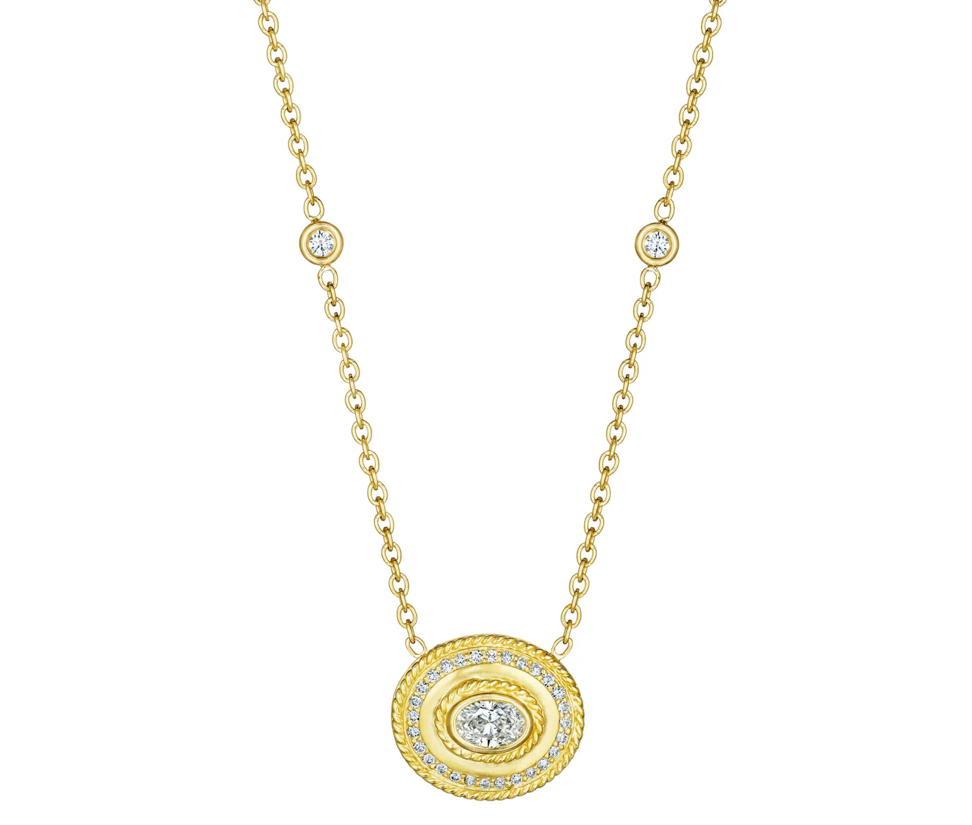 Penny Preville Oval Diamond Pendant Necklace