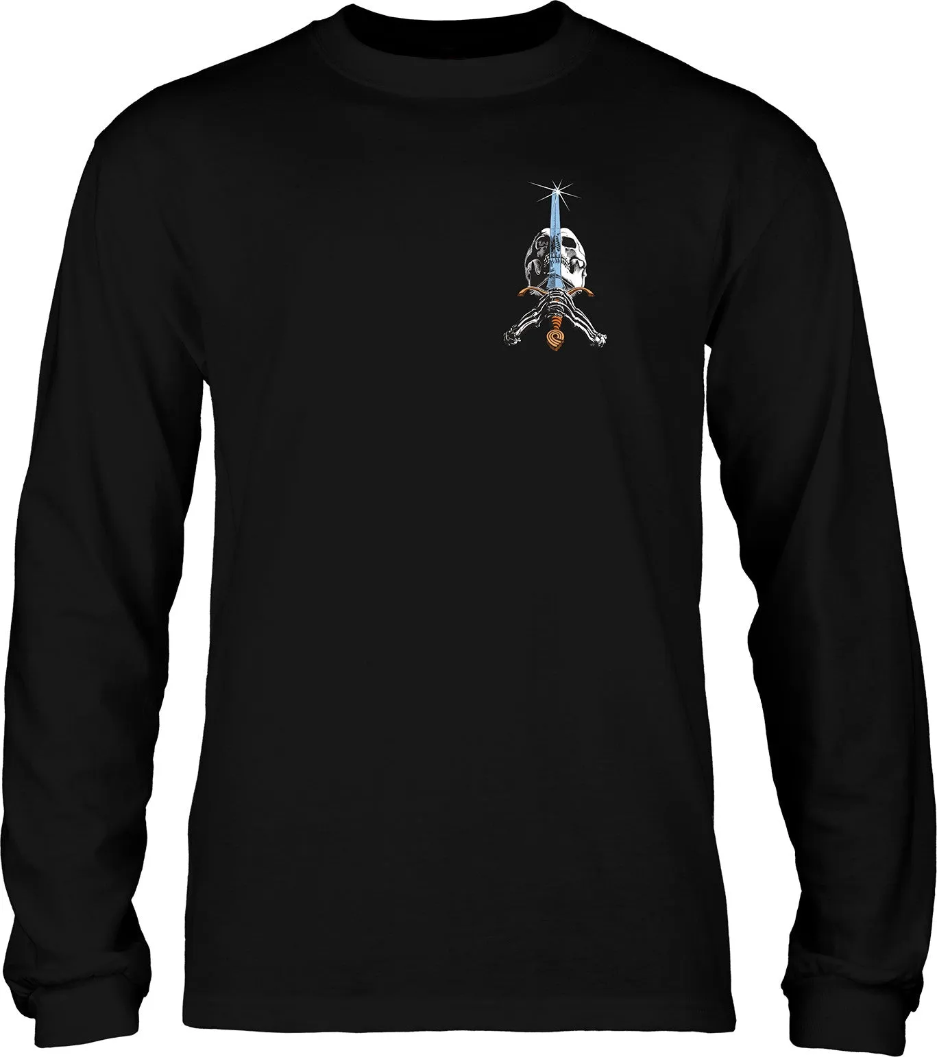 Powell Peralta Skull and Sword L/S T-Shirt - Black