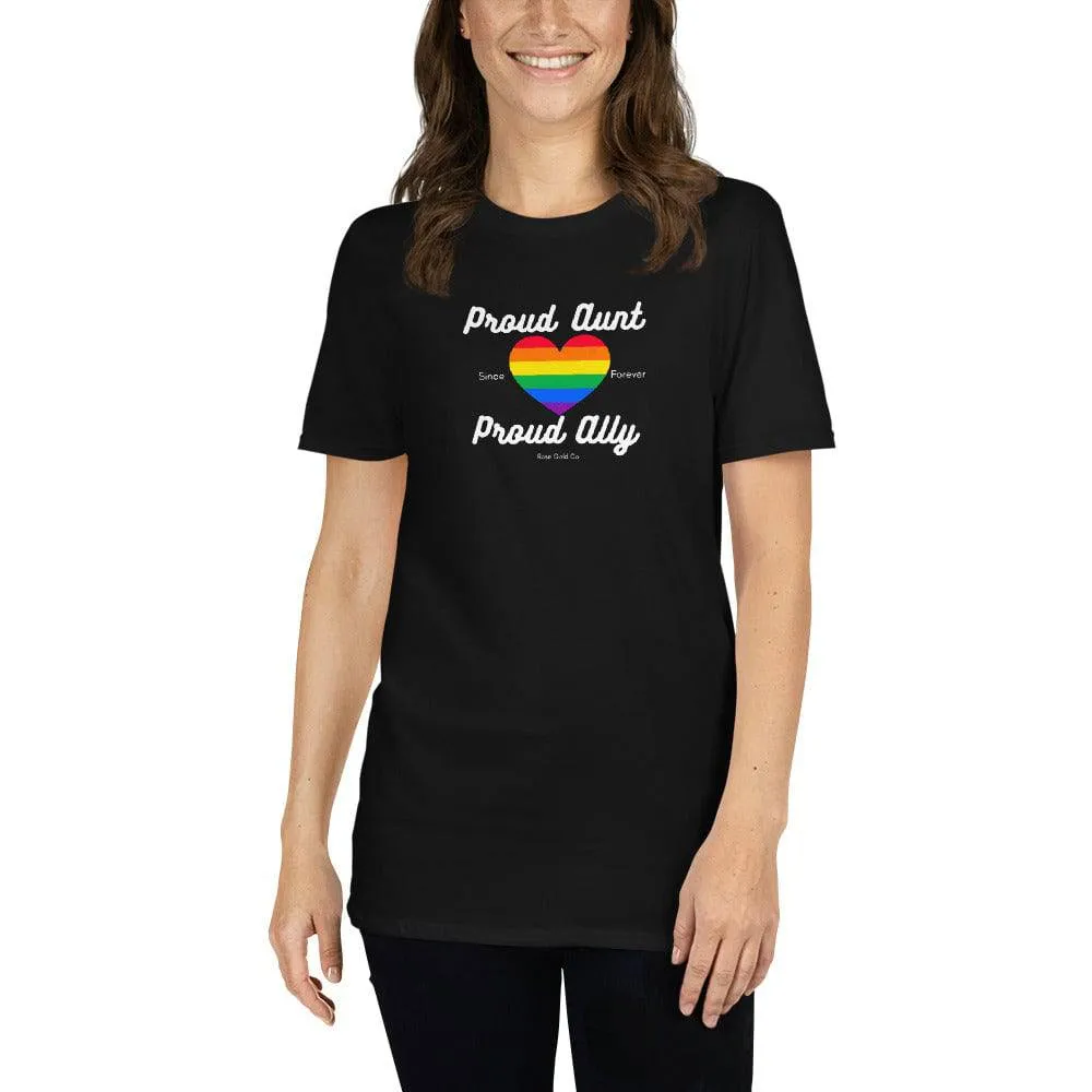 Proud Aunt Ally Pride Short-Sleeve Unisex T-Shirt