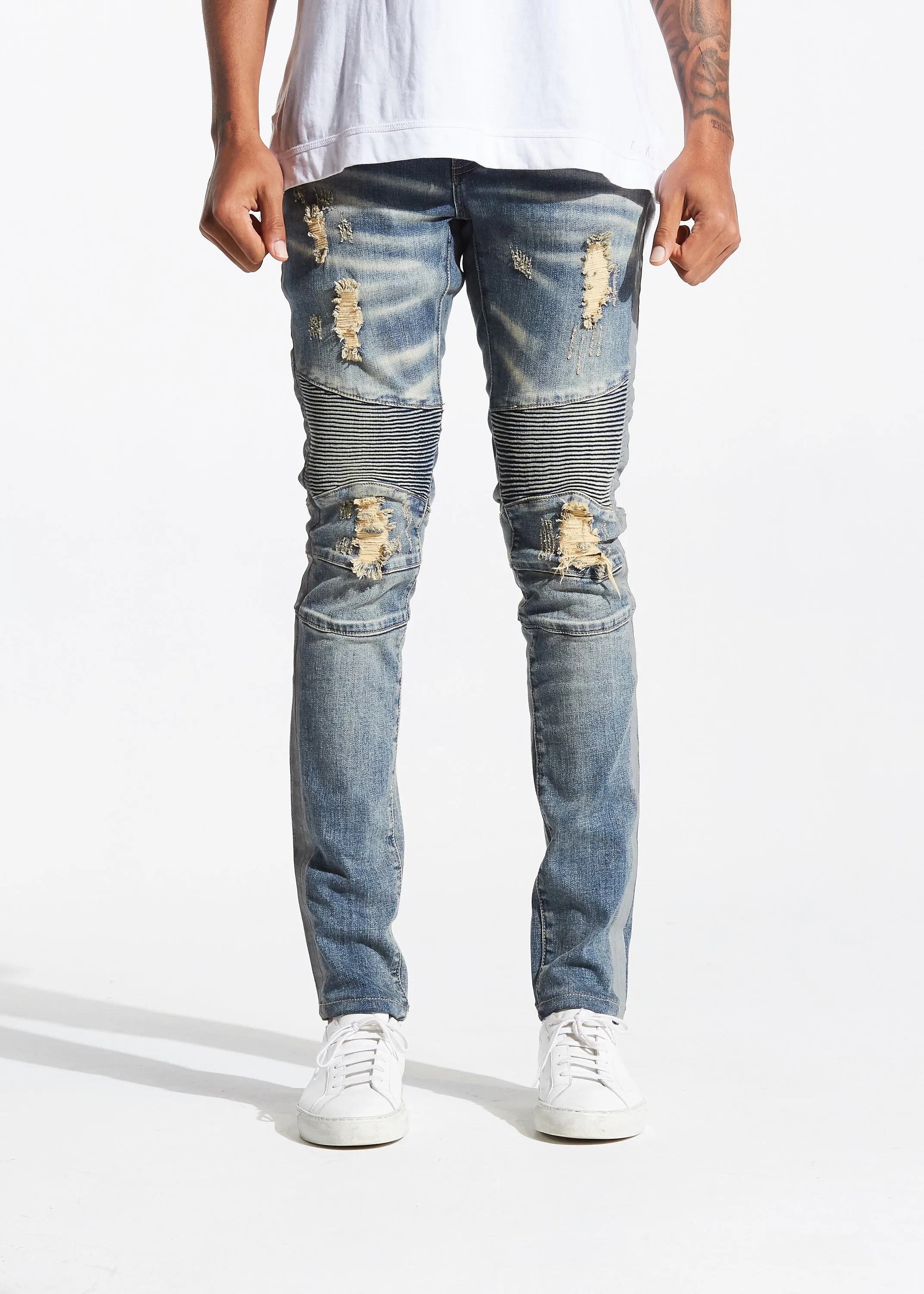 Racer Biker Denim (Vintage Sand)