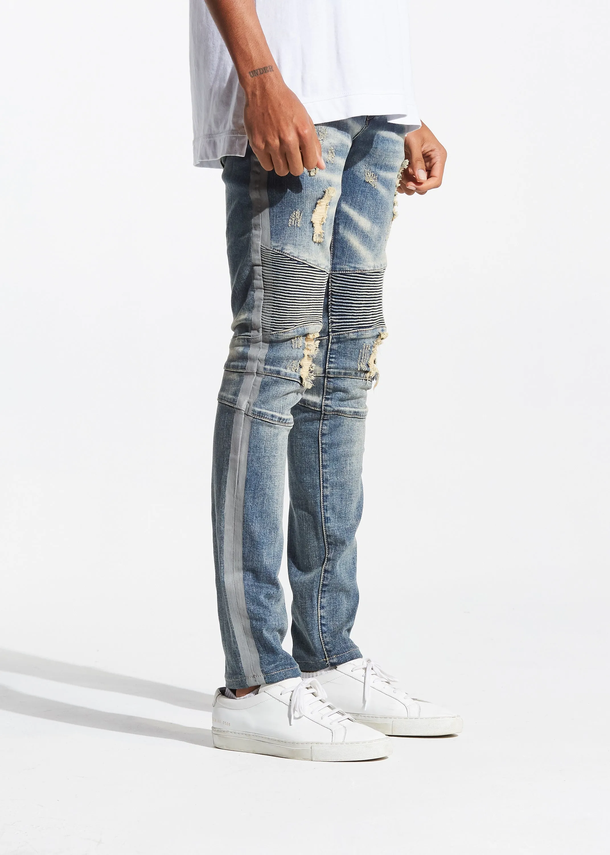 Racer Biker Denim (Vintage Sand)