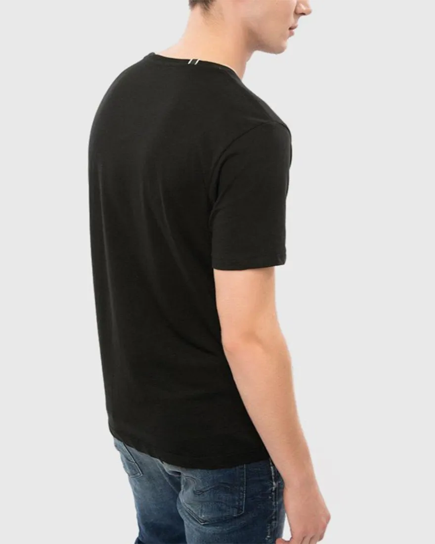 REPLAY M32852660 BLACK CREW T-SHIRT