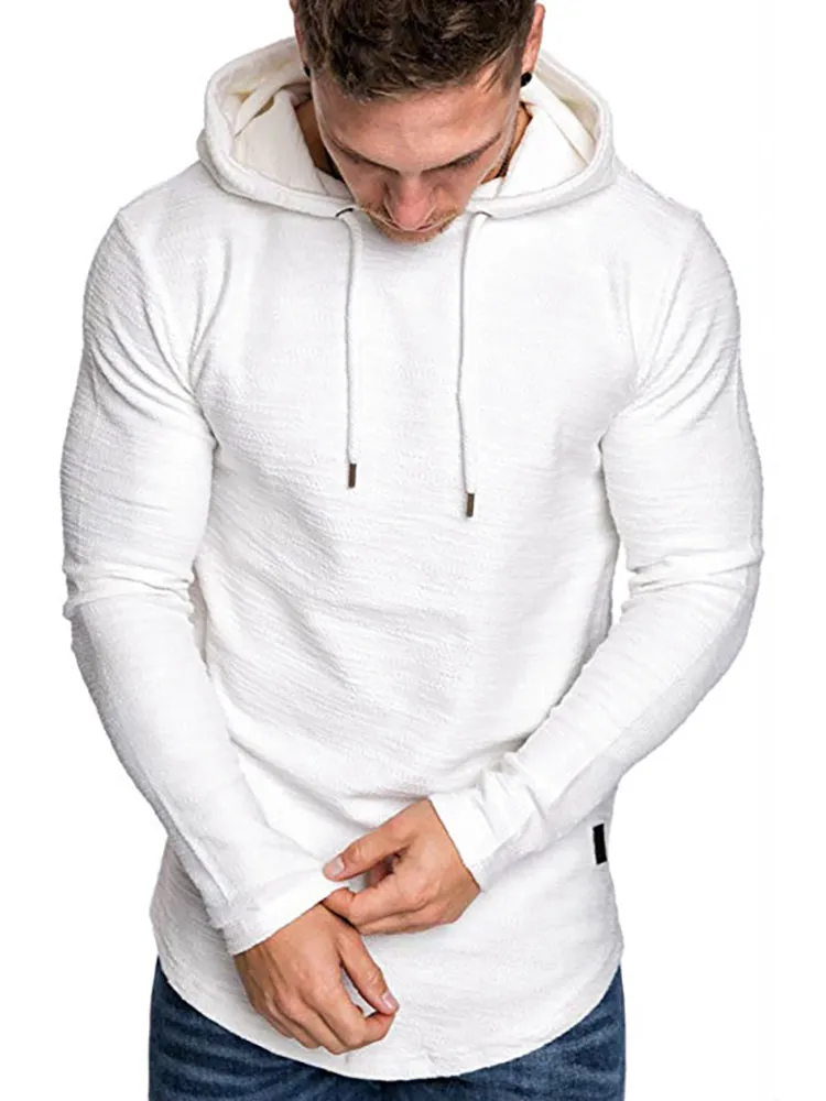 Solid Color Drawstring Hoodies