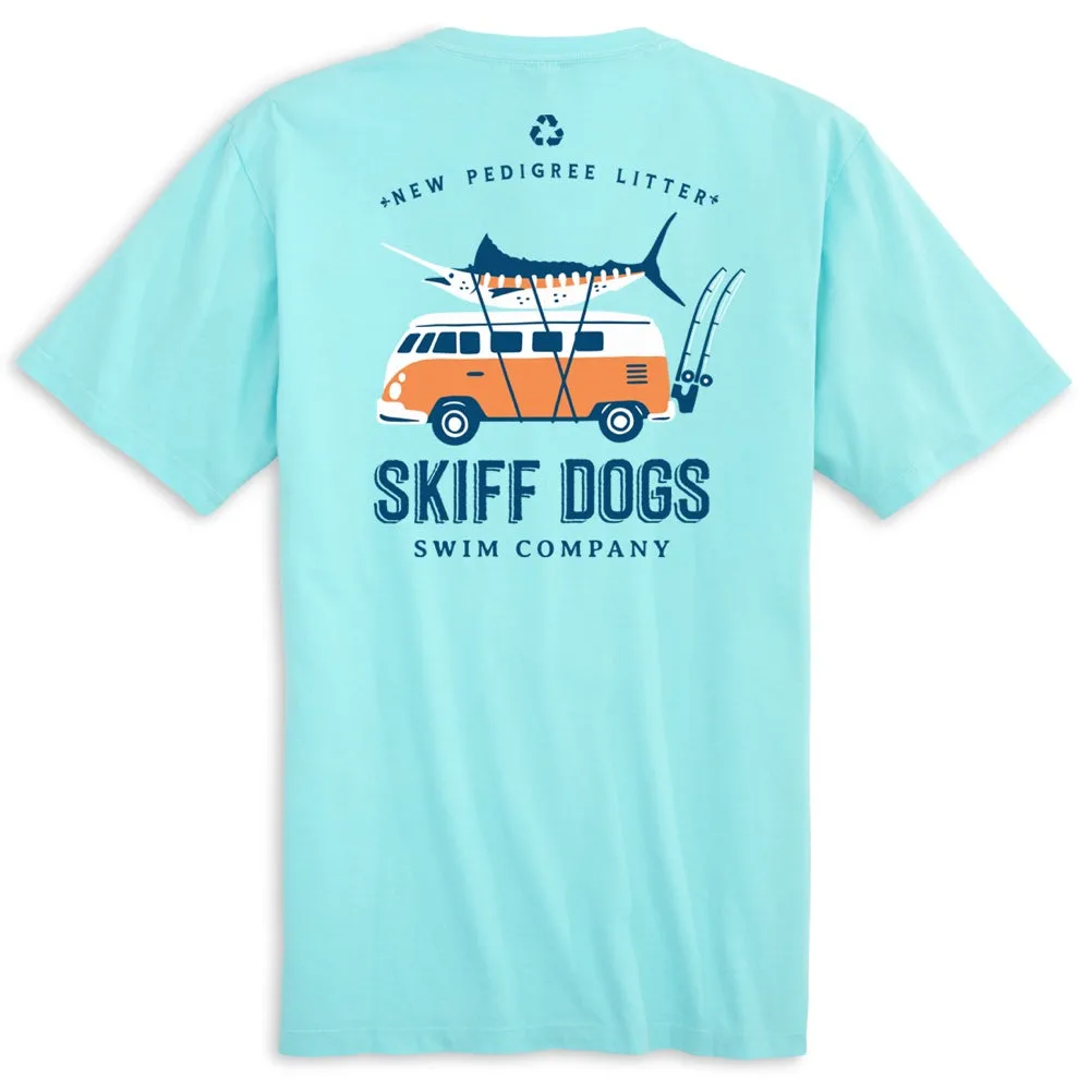 Summer Catch: Pocket Short Sleeve T-Shirt - Aqua