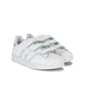 UNISEX WHITE IRIDESCENT STRIPES VELCRO SNEAKERS