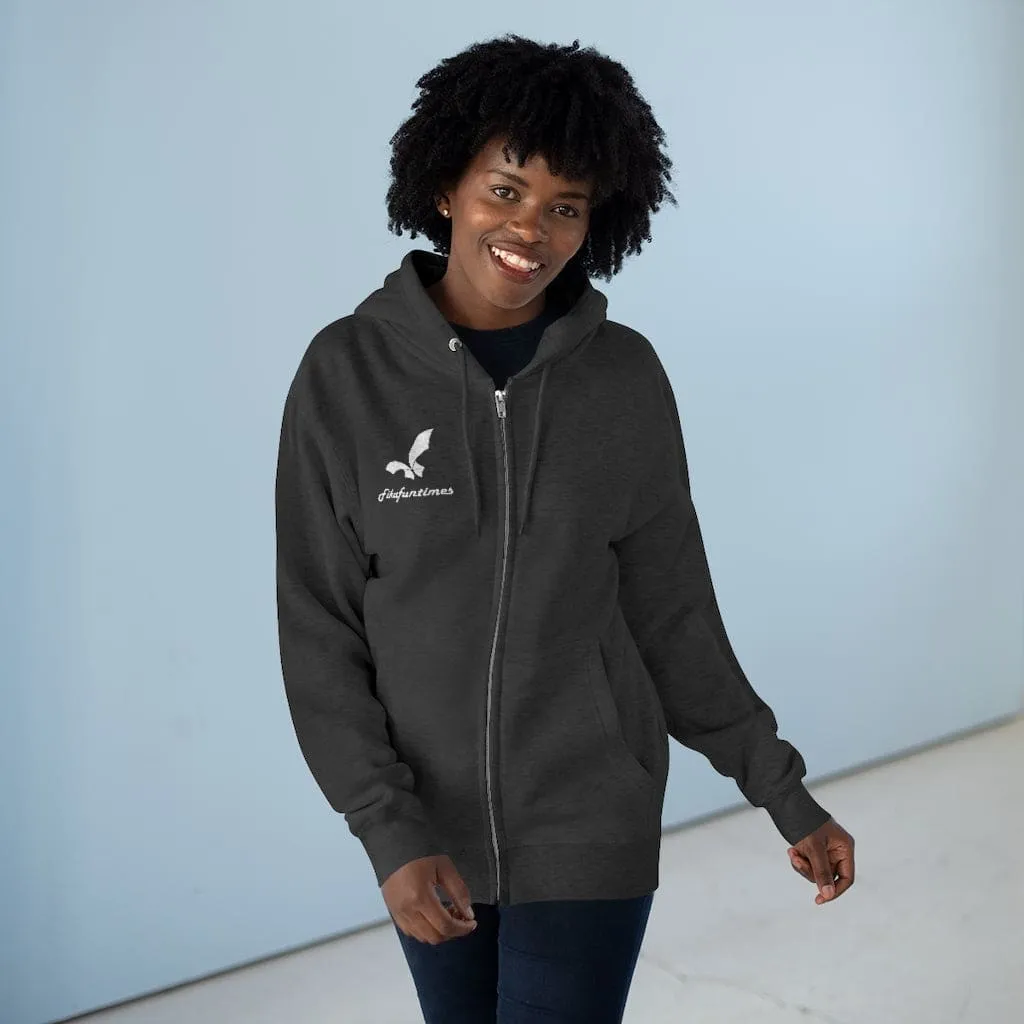 Unisex Zip Up Side Pocket Fikafuntimes Print Hoodie