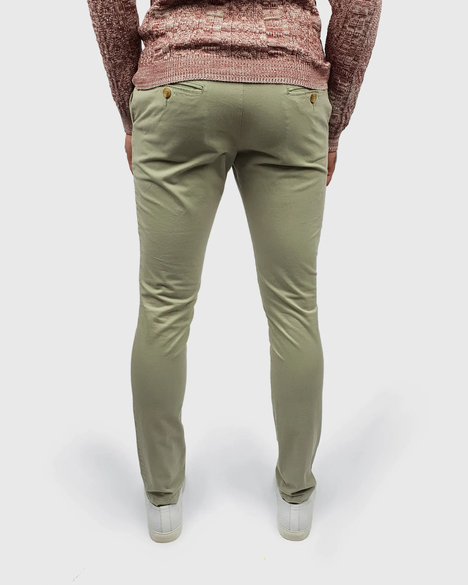 VINCENT & FRANKS S197558GD OLIVE STRETCH CHINOS