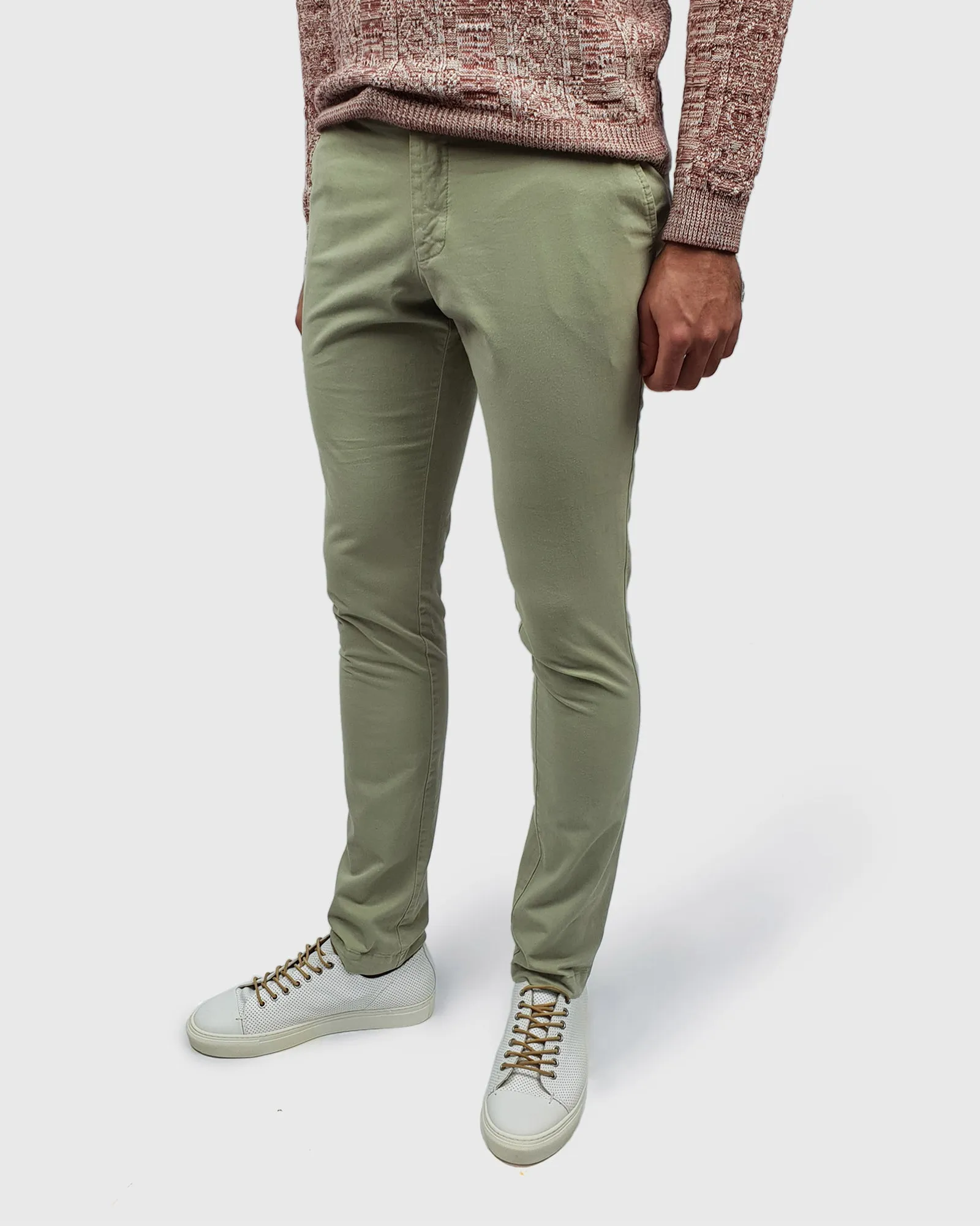 VINCENT & FRANKS S197558GD OLIVE STRETCH CHINOS