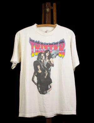 Vintage 1991 Trixter World Tour Concert T White Large