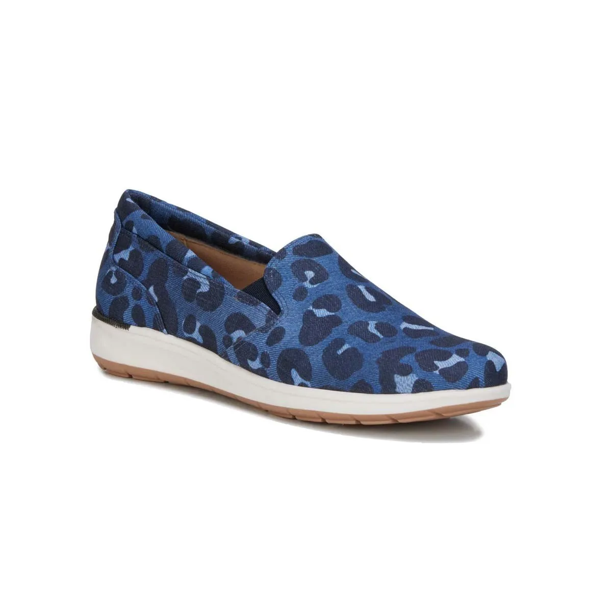 Walking Cradles Wc Orleans Women Casual Sneaker In Denim Leopard Fabric