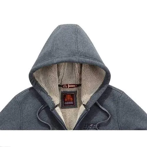 Warm Thick Thermal Hoodies Zip Up Casual Jacket Coat