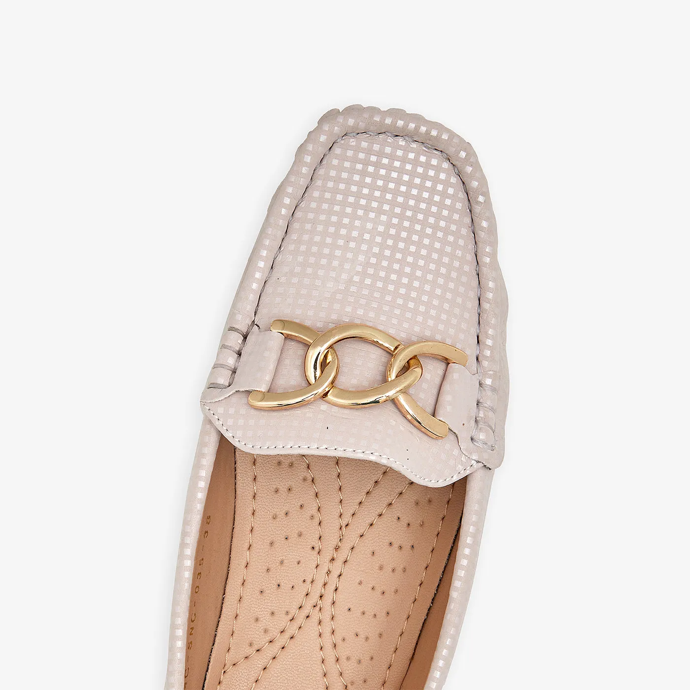 Women's Chain Trim Slip-Ons