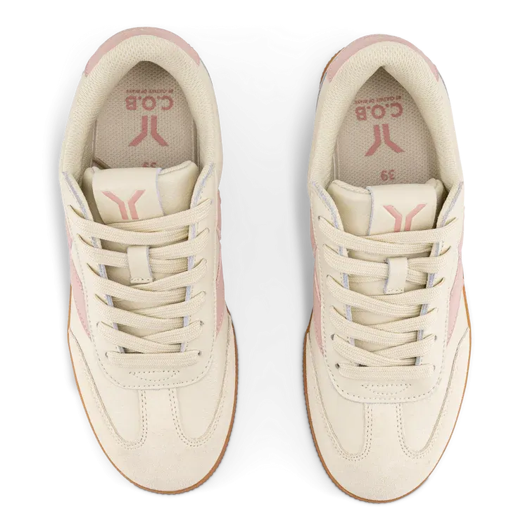 WOMEN'S C.O.B by CULTURE OF BRAVE FEARLESS SNEAKER | BEIGE / PINK WINGS