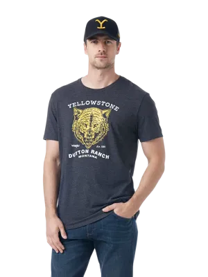 Wrangler Men's Yellowstone Dutton Ranch Wolf T-Shirt