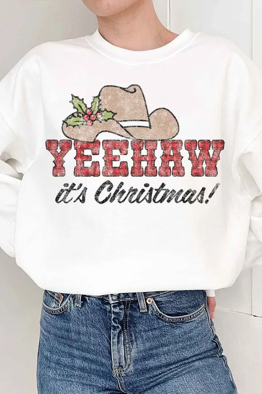 Yeehaw Country Christmas Graphic Sweatshirt